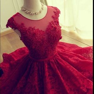 Red lace dress for prom/homecoming
